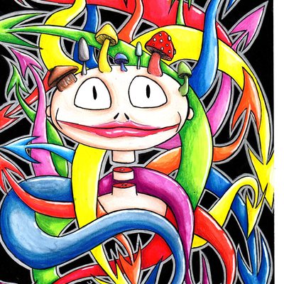 "mr. mushroomhead" 4''x6'' print