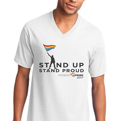 2017 phoenix pride official v neck t-shirt - Thumbnail 5