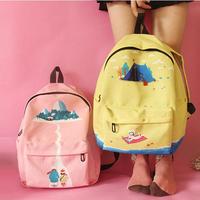 Planet Galaxy Canvas Cartoon Backpack - Thumbnail 1