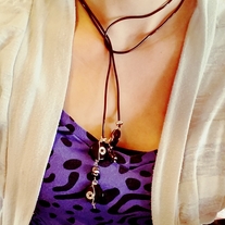 Cord choker necklace