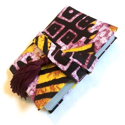 Passport cover - purple, yellow