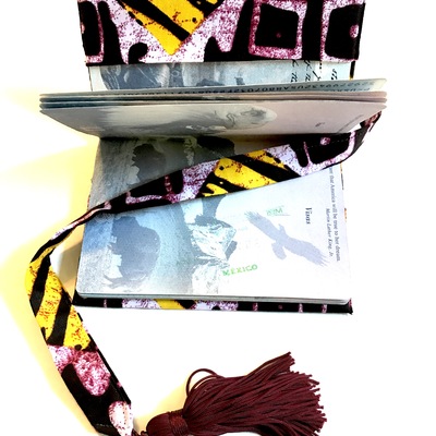 Passport cover - purple, yellow