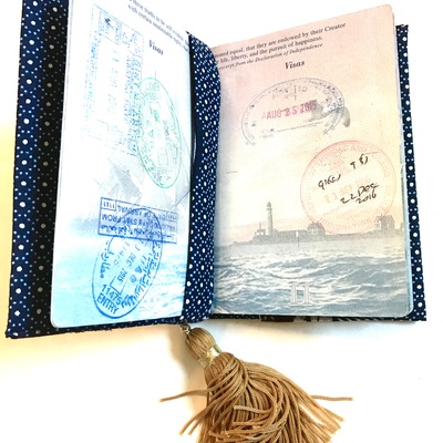Sale! passport cover - blue 