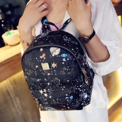 Harajuku fashion college wind galaxy shoulder bag - Thumbnail 4