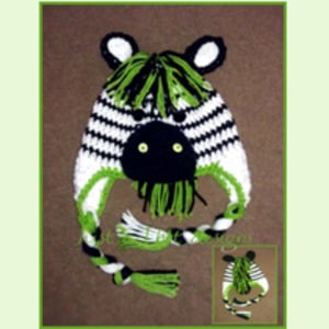 Crocheted Zebra Hat - boy