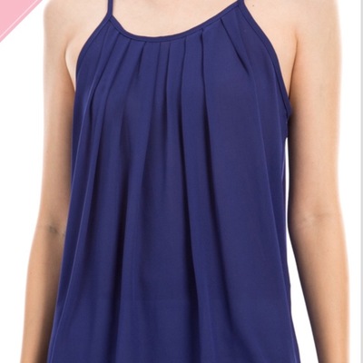Chiffon tank ~ royal