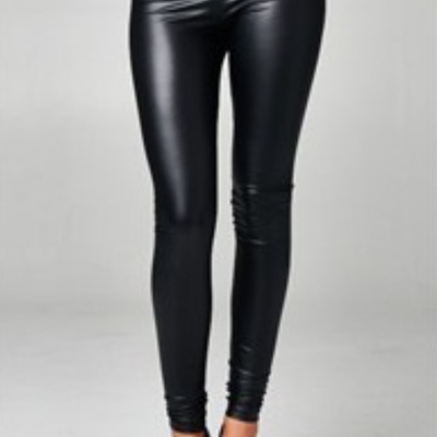 Faux leather leggings