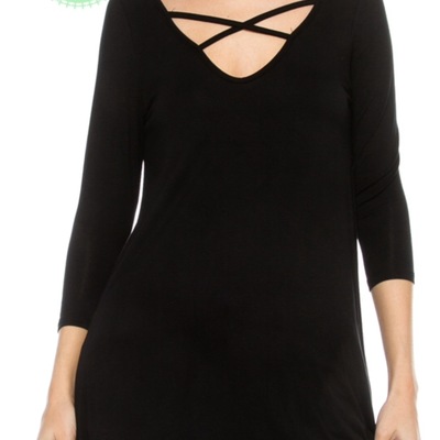 Black criss~cross top