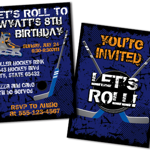 Roller Hockey Birthday Invitations | Metro-Events