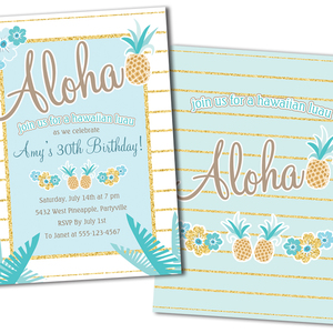 Luau Invitations, Hawaiian Party  | Metro-Events