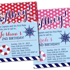 Nautical, sailor invitations | metro-events - Thumbnail 1