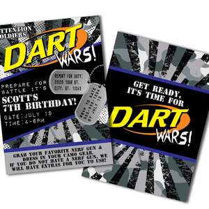 Dart Wars Birthday Invitations | Metro-Events - Thumbnail 4