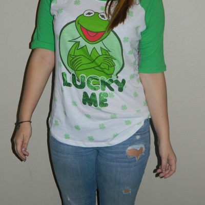 Lucky me - kermit - st. patrick's day shirt