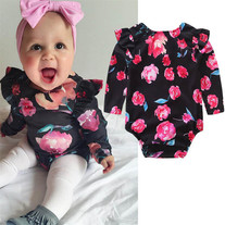 Floral Ruffle Romper - Thumbnail 1