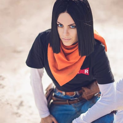 Nadyasonika as android 17 (from dragonball) - 8.5 x 11