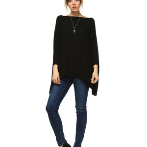 Shift Knitted Basic Plain Two Ways Tunic~2 colors