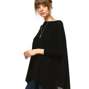 Shift Knitted Basic Plain Two Ways Tunic~2 colors - Thumbnail 1