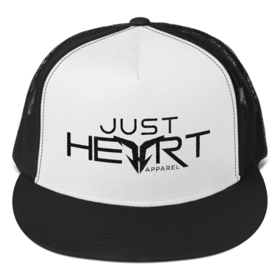 Just heart white/black snapback trucker cap - Thumbnail 5