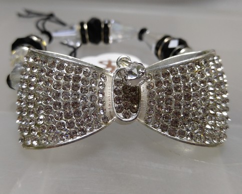 Rhinestone bow bracelet  