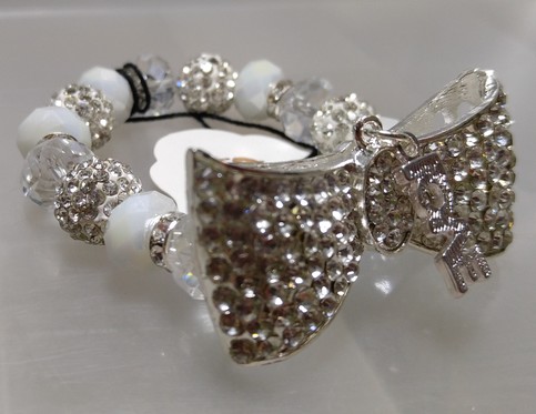 Rhinestone bow bracelet 