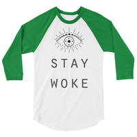 Stay Woke - Unisex Raglan - Thumbnail 2