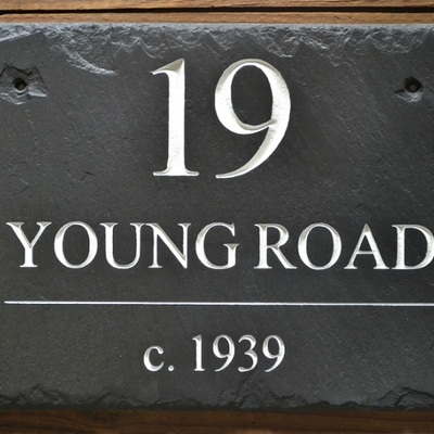 Slate house numbers / circa