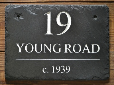 SLATE HOUSE NUMBERS / Circa