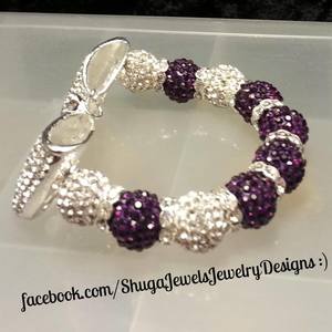 Rhinestone bow bracelet  