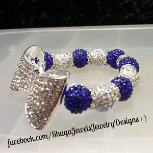 Rhinestone bow bracelet  