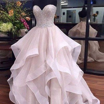 Organza prom dresses, wedding party dresses, banquet dresses