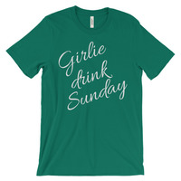 Girlie Drink Sunday Unisex short sleeve t-shirt - Thumbnail 2