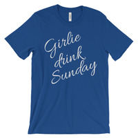 Girlie Drink Sunday Unisex short sleeve t-shirt - Thumbnail 3