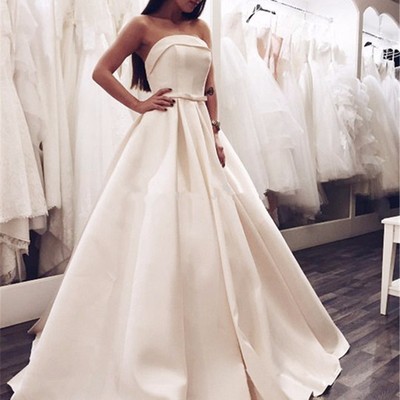 Elegant white prom dress evening dress ball gown long satin prom dresses evening dresses party dress