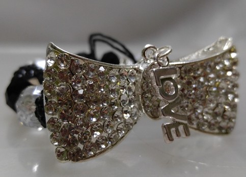 Rhinestone bow bracelet  