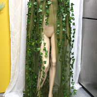 Poison Ivy Cape Costume Cosplay Dance Costume Rave Bra Halloween Burlesque Show Girl - Thumbnail 4