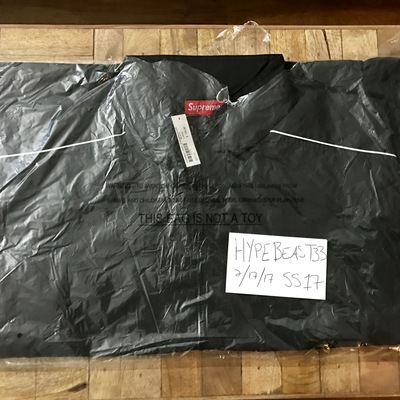Supreme striped logo windbreaker . large . ss17 