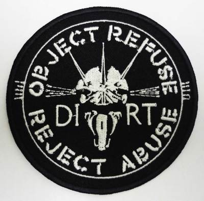 DIRT circle embroidered patch