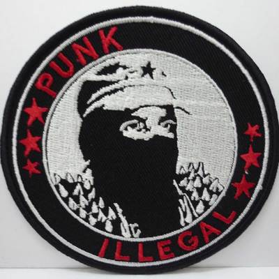 Punk illegal circle embroidered patch - Thumbnail 4