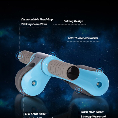 Fitness gym power roller abdominal dual bearing wheels muscle training