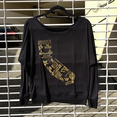 Golden state ladies flowy drop-shoulder long-sleeve