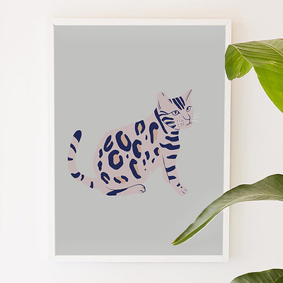 Cat's Aberration, cat, animal, girly, digital, illustration, art print