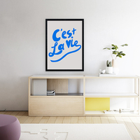Cest la vie, home, quotes, typography, digital, illustration, art print - Thumbnail 3