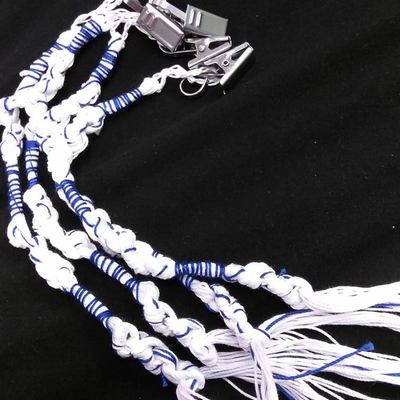 Long knotted fringes (12in) w/ clips