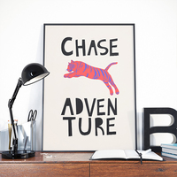 Chase Adventure, Nursery, boy, children, digital, illustration, art print - Thumbnail 1