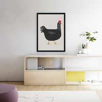 Chicken, Nursery, boy, children, digital, illustration, art print - Thumbnail 2