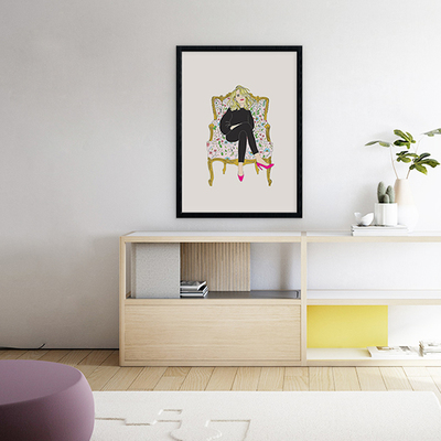 Sofie's afternoon, girly, fashion, digital, illustration, art print