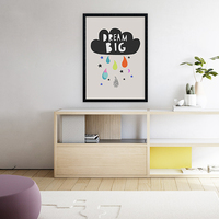 Dream Big, children, nursery, kids, digital, illustration, art print - Thumbnail 2