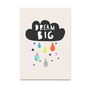 Dream Big, children, nursery, kids, digital, illustration, art print-4