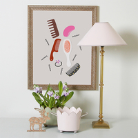 Favorite Hair Brushes, fashion, girly, digital, illustration, art print - Thumbnail 4