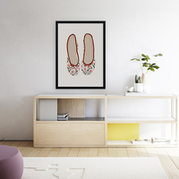 Favorite Flat shoes, fashion, girly, digital, illustration, art print - Thumbnail 2